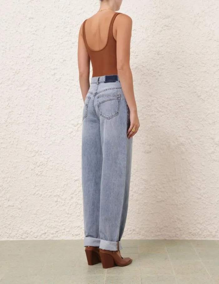 Zimmermann Shorts and Pants Natura Oversize Barrel Jean Sea Spray 8211 Women