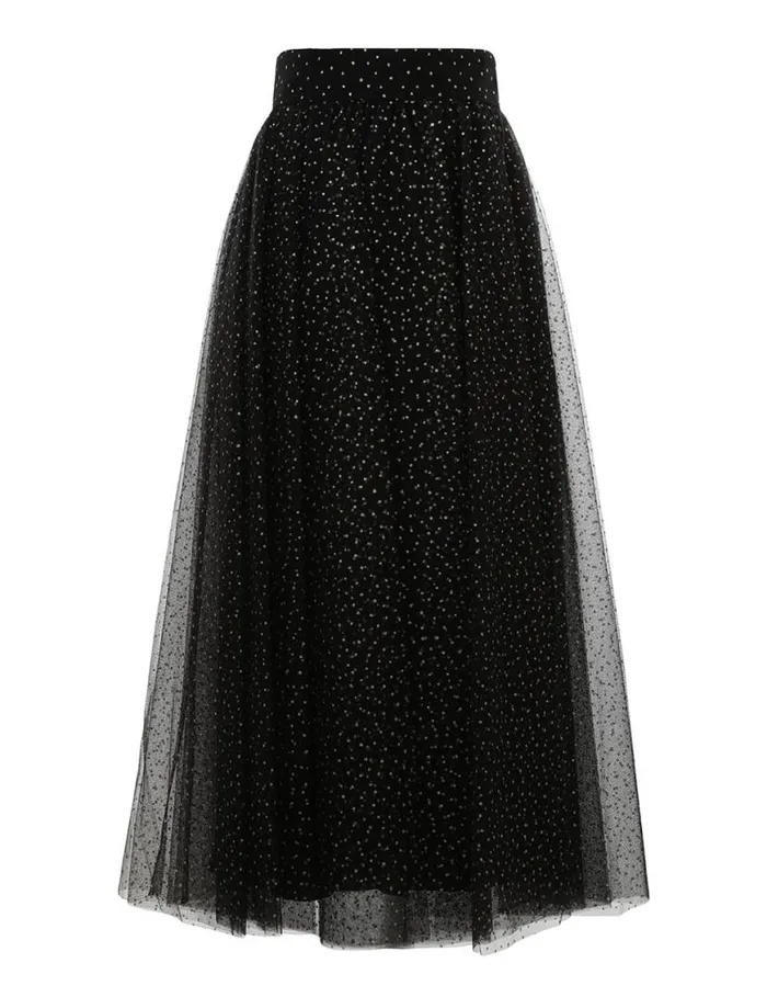 Zimmermann Skirts Tulle Midi Skirt Blackgold Dot 8211 Women