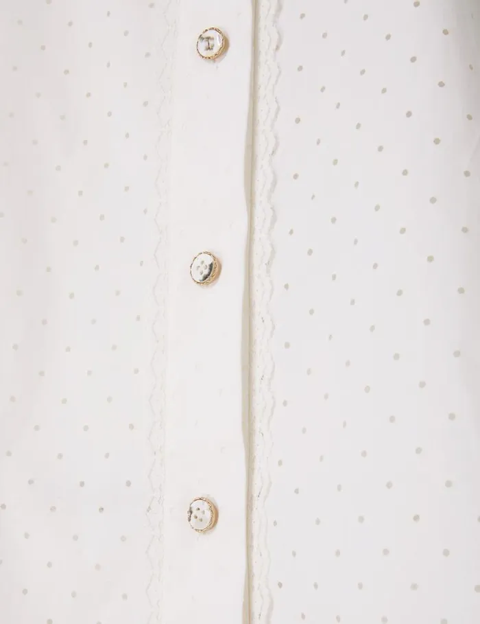 Zimmermann Tops Natura Burnout Oversized Shirt Ivory 8211 Women
