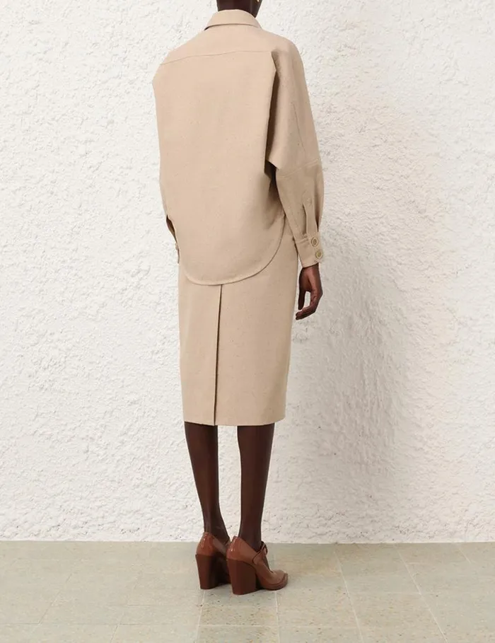 Zimmermann Tops Natura Oversized Pocket Jacket Natural 8211 Women