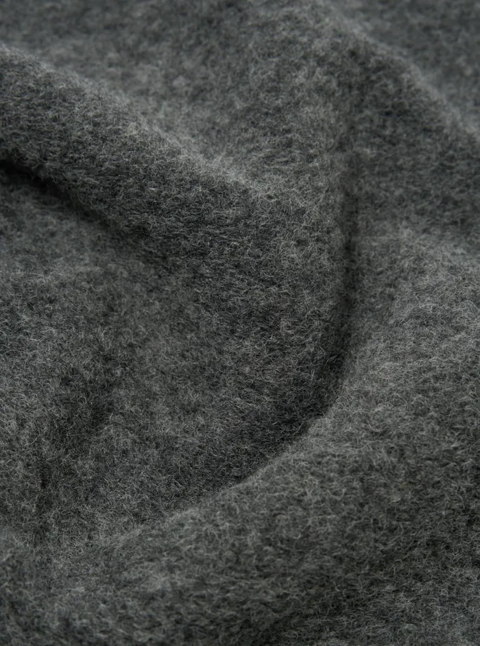 Zip Waistcoat In Grey Marl Wool Fleece Men Universal Works Fleece